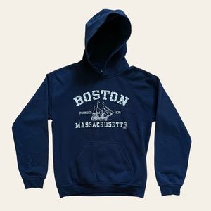 It’s a Boston MA hooded sweatshirt kid